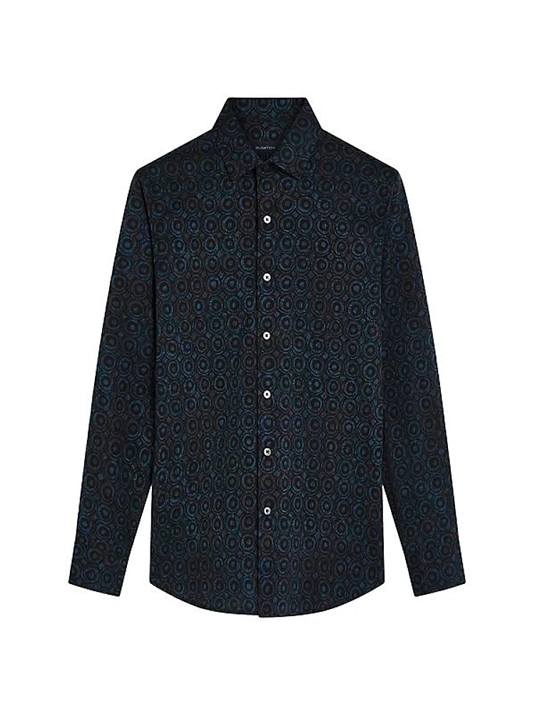 Concentric Circle-Print Julian Shirt