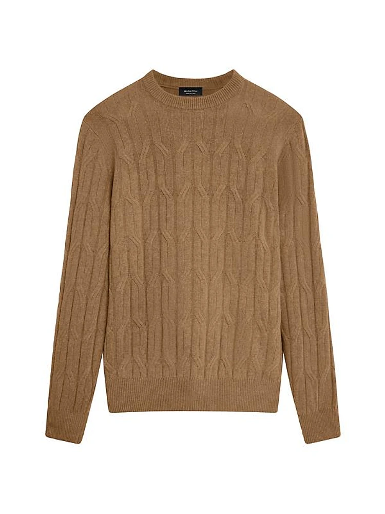 Cable-Knit Jacquard Sweater