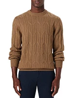 Cable-Knit Jacquard Sweater