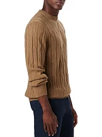 Cable-Knit Jacquard Sweater