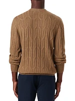 Cable-Knit Jacquard Sweater