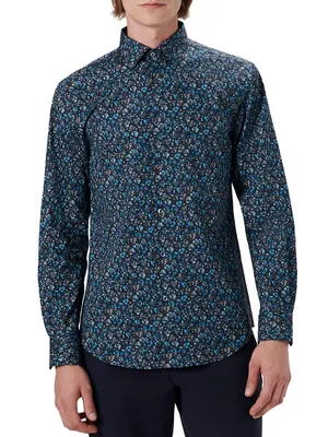 Marbled Floral Julian Shirt