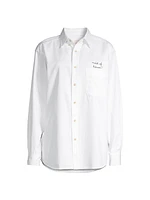 Maid Of Honor Embroidered Oversized-Fit Shirt