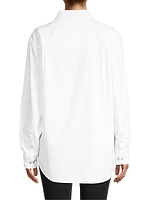 Cool Mom Embroidered Oversized-Fit Shirt