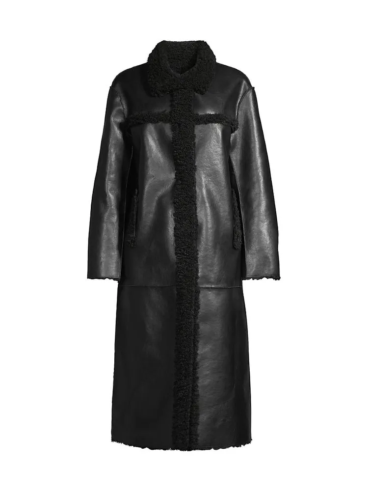 Tilly Faux Leather & Shearling Coat