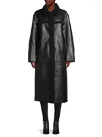 Tilly Faux Leather & Shearling Coat