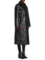 Tilly Faux Leather & Shearling Coat