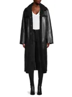 Tilly Faux Leather & Shearling Coat