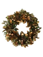 Christmas Collection Deluxe Golden Holiday Wreath