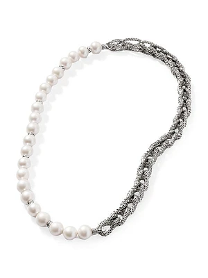 Asli Sterling Silver & Freshwater Pearl Chain Necklace