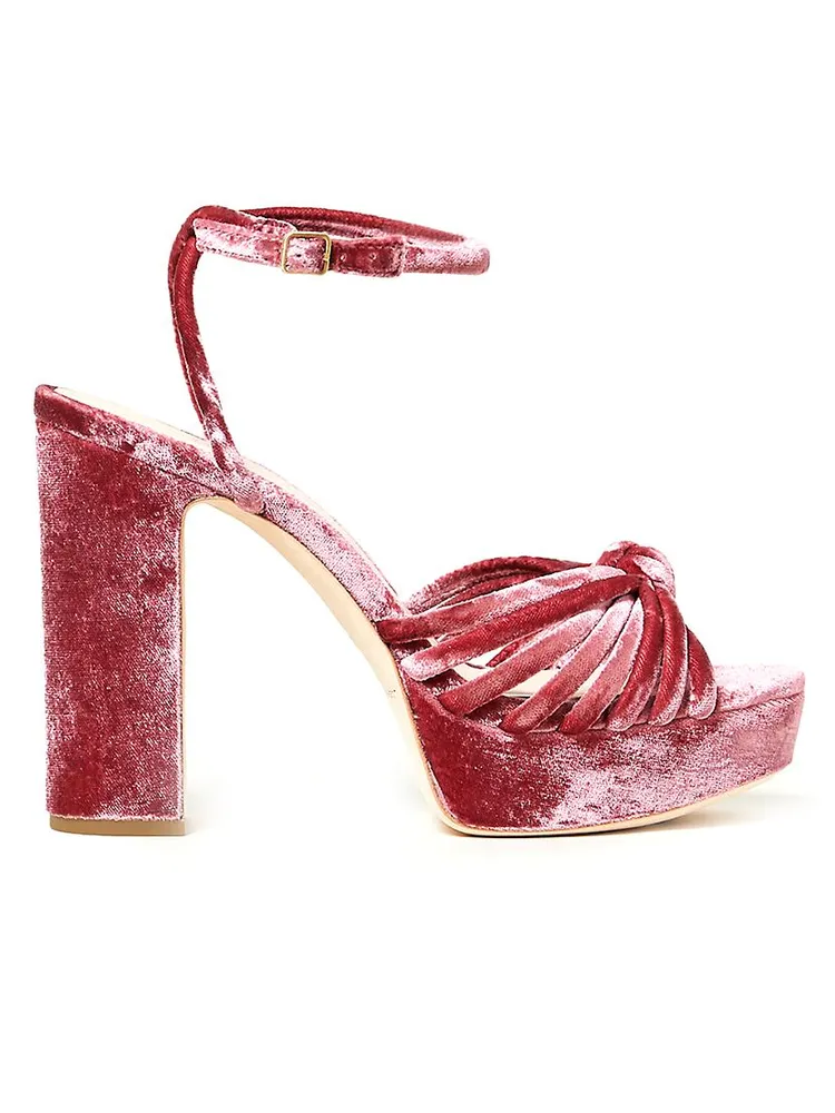 Rivka Crushed Velvet Platform Sandals