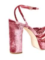 Rivka Crushed Velvet Platform Sandals