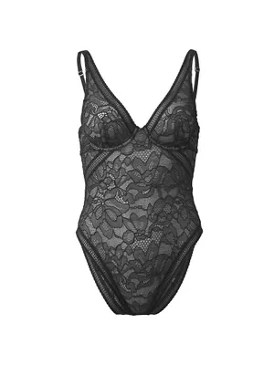 Nets & Roses Plunge Bodysuit