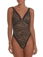 Nets & Roses Plunge Bodysuit