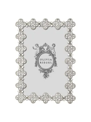 Clover Silver Pavé Picture Frame