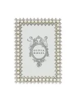 Crystal & Pearl Silvertone Picture Frame