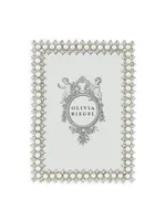 Crystal & Pearl Silvertone Picture Frame