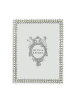 Crystal & Pearl Silvertone Picture Frame