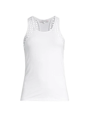 Pointelle Mesh Tennis Tank