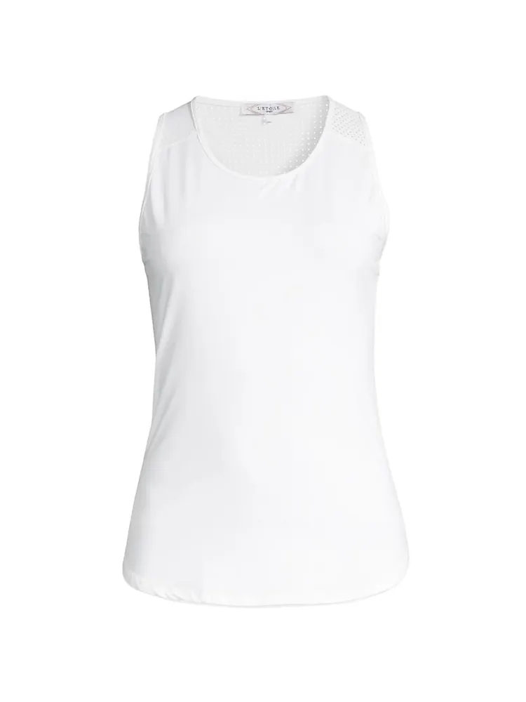 Pointelle Mesh Tennis Tank