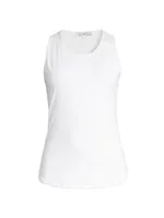 Pointelle Mesh Tennis Tank