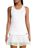 Pointelle Mesh Tennis Tank