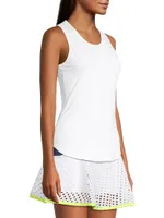 Pointelle Mesh Tennis Tank