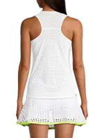 Pointelle Mesh Tennis Tank