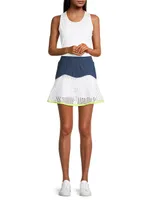 Pointelle Mesh Tennis Tank