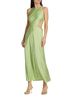 Lune Cut-Out Satin Maxi Dress