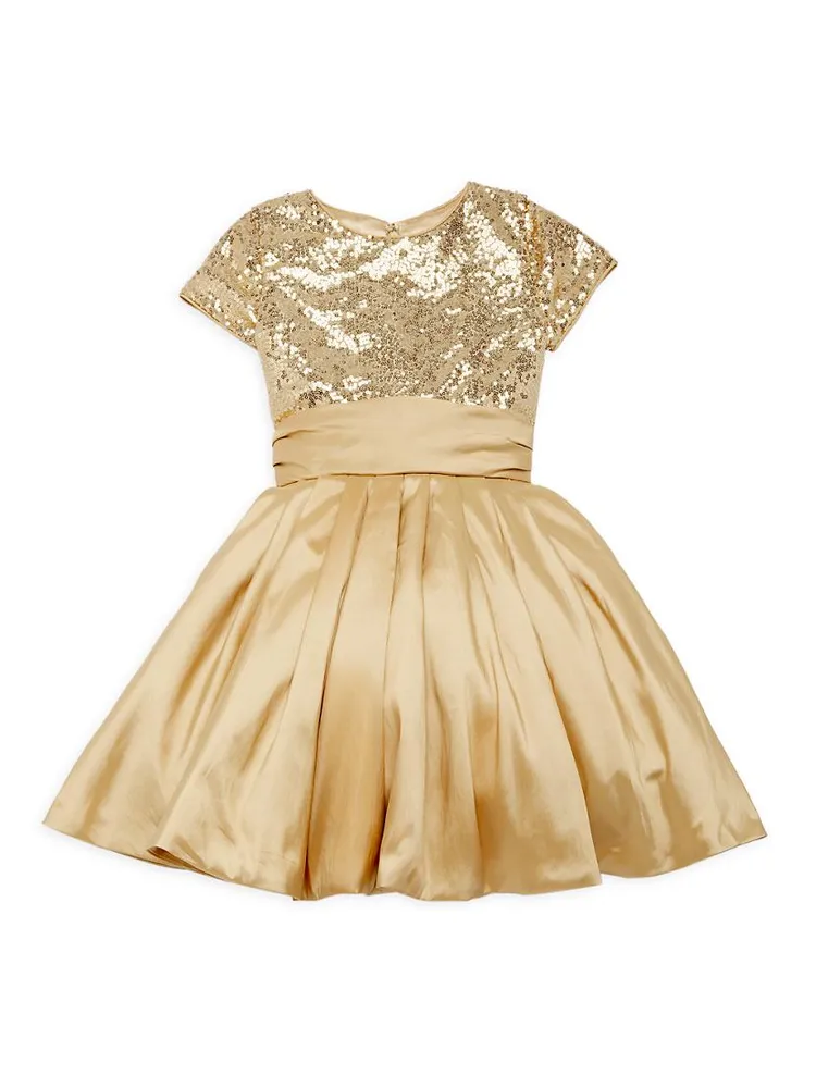 Baby Girl's, Little Girl's & Sequined Satin Dress