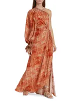 Raiz - R23 Ruba Printed One-Shoulder Maxi Dress