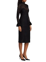 Panelled Body-con Midi-Dress