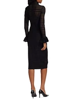 Panelled Body-con Midi-Dress