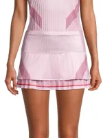 Plum & Soft Berry Layered Tennis Miniskort