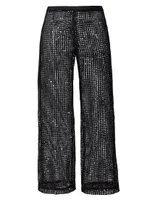 The Blue's Sequined Mesh Pants