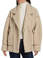 Badu Faux Sherpa Biker Jacket