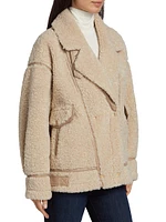 Badu Faux Sherpa Biker Jacket