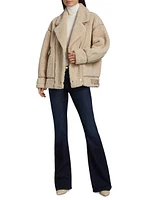 Badu Faux Sherpa Biker Jacket