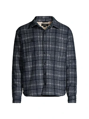 Plaid Sherpa Shirt Jacket