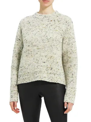 Tweed Bouclé Mockneck Sweater