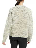 Tweed Bouclé Mockneck Sweater