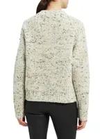 Tweed Bouclé Mockneck Sweater