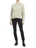 Tweed Bouclé Mockneck Sweater