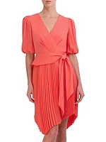 Asymmetric Pleated Cocktail Dress