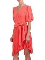 Asymmetric Pleated Cocktail Dress