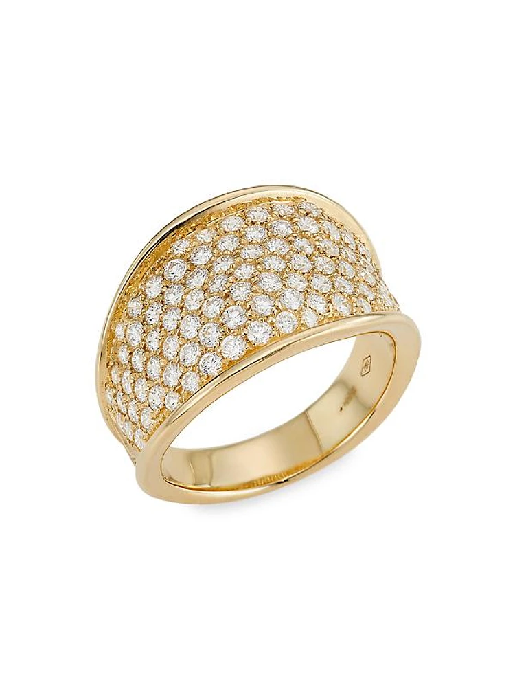 Lunaria Alta 18K Yellow Gold & 1.66 TCW Diamond Band Ring