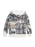 Little Girl's & Girl's Magic Fleece Patchwork Hoodie