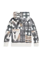 Little Girl's & Girl's Magic Fleece Patchwork Hoodie