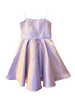 Girl's Iridescent Glitter Fit-And-Flare Strapless Dress